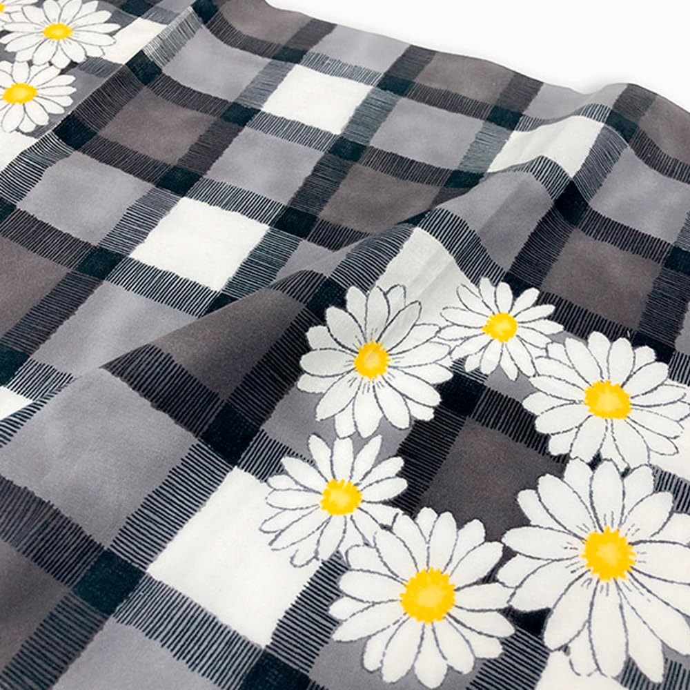 Kyoto Kimono Yuzen Women's Yukata (Single Item), Dyed and Sewn In Japan, Made of Combed Cotton, Retro Style, Floral Print, Summer Kimono (Margaret)