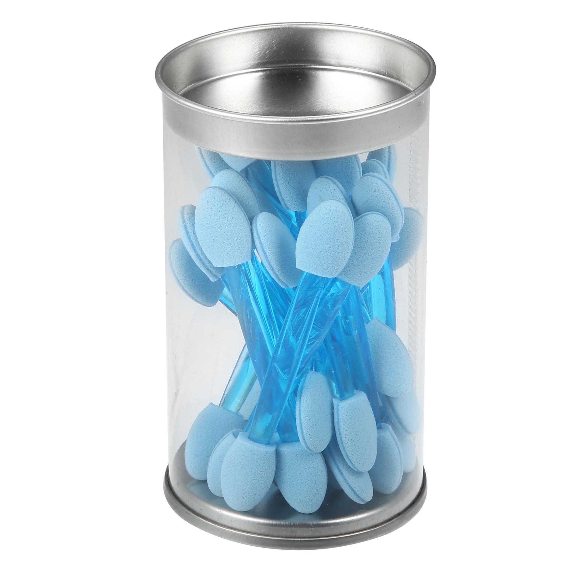 

25 шт., аппликаторы для теней с контейнером для хранения, одноразовая губка для теней, кисть, двусторонние аппликаторы для макияжа глаз LM