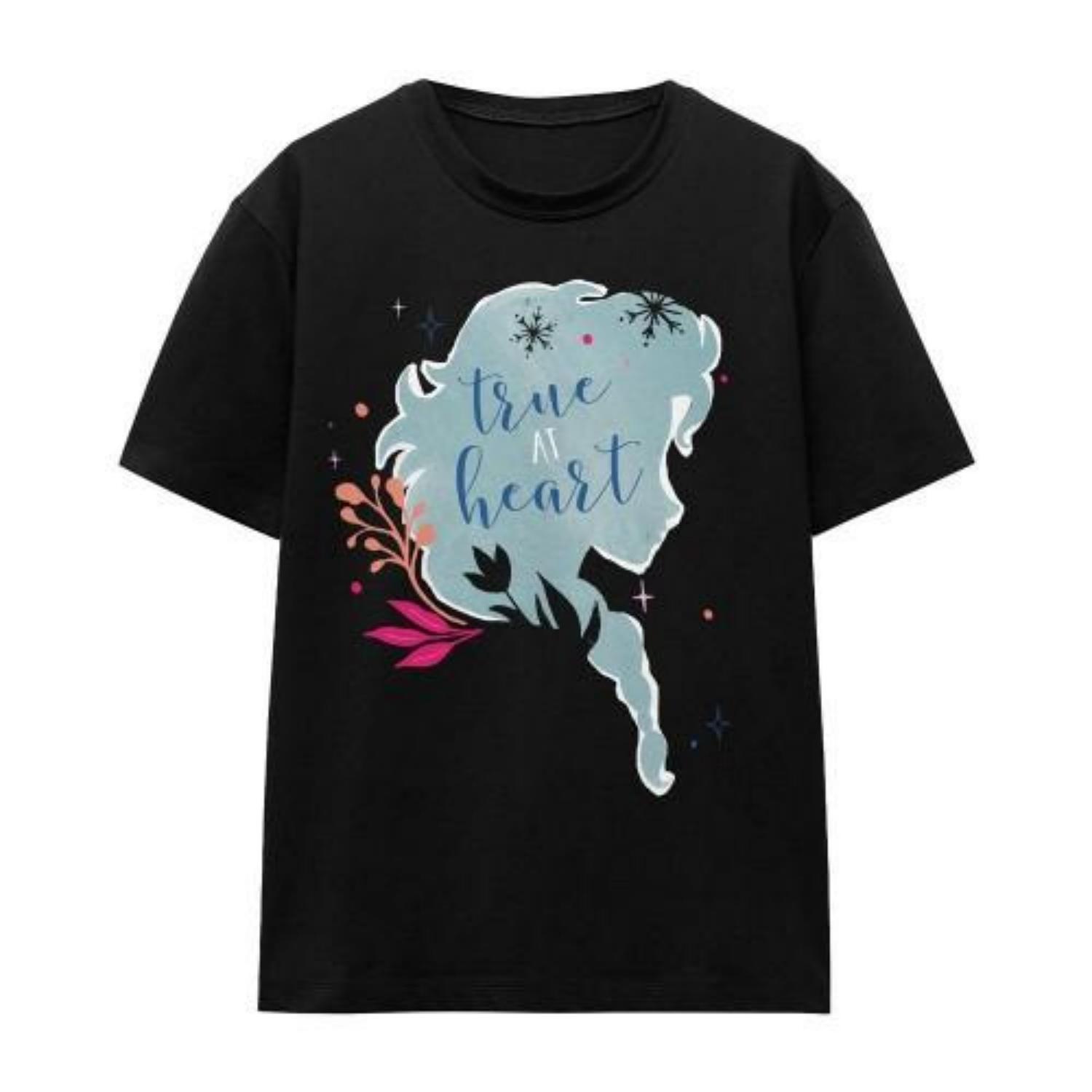 frozen Unisex Adult True At Heart Elsa Silhouette T-Shirt XXXXL