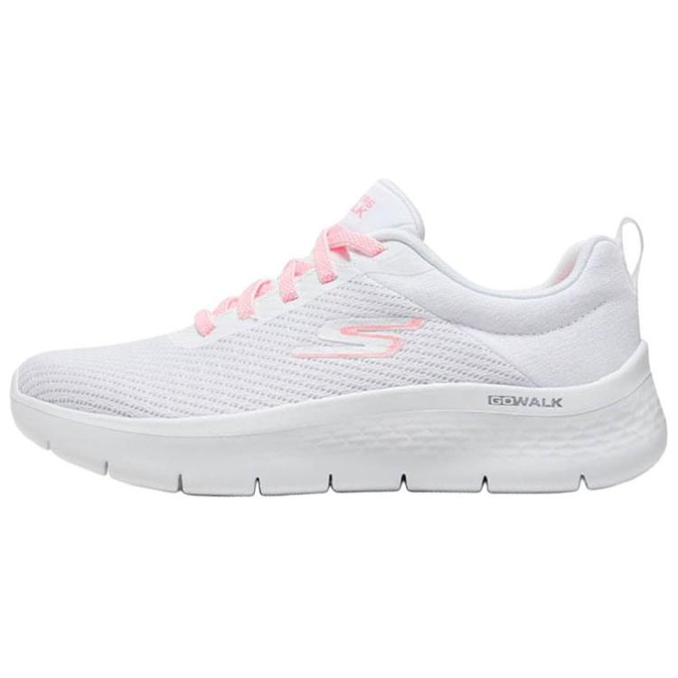 Skechers Go Walk Flex Универсальные Модные Прочные Низкие Повседневные Кроссовки Женские Белый Розовый 124952-WPK 38