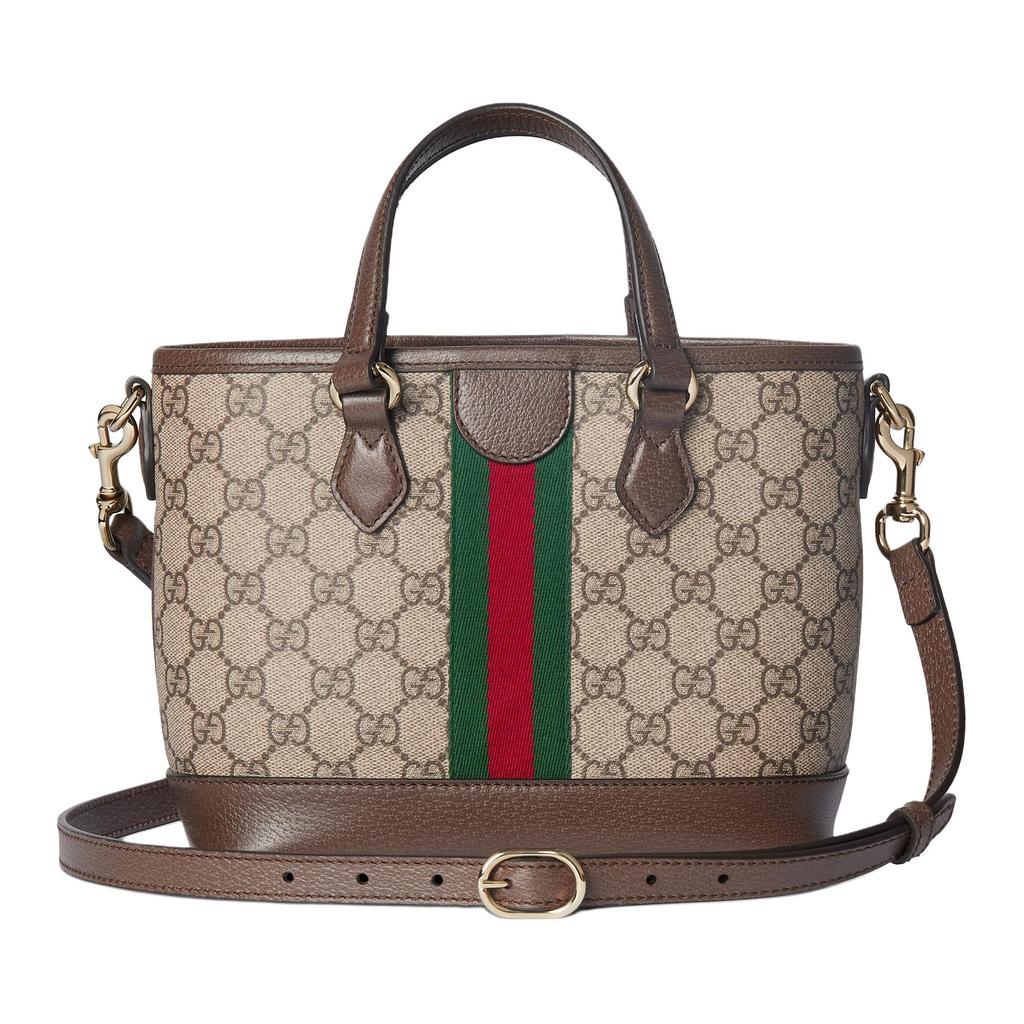 Gucci Ophidia Coated Canvas Tote Bag, Shopping Bag, Handbag Small Women's Beige & Brown 836848-FAE0J-9867