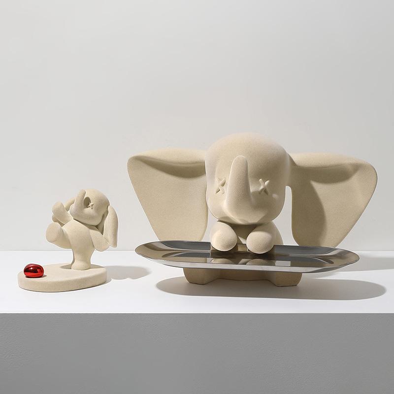 Creative Light Luxury Dumbo Mobile Phone Holder Desktop Ornaments Decoration Office Goodies Cute High-value Gifts