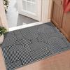 Geometric Stripes Print Doormat Modern Home Minimalist Daily Decor Non Slip Carpet Nordic Style Outdoor Indoor Decor Rug