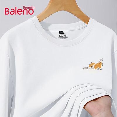 Baleno Men's Loose Fit Cartoon Print Long Sleeve Cotton T-Shirt