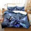 3D Print Fashion Anime Solo Leveling Bedding Set Boys Girls Twin Queen King Size Duvet Cover Pillowcase Bed Boys Adult Bedroom