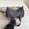 Umhängetasche Denim Retro Schlichte Freizeittasche Große Kapazität Vielseitige Tasche für Damen