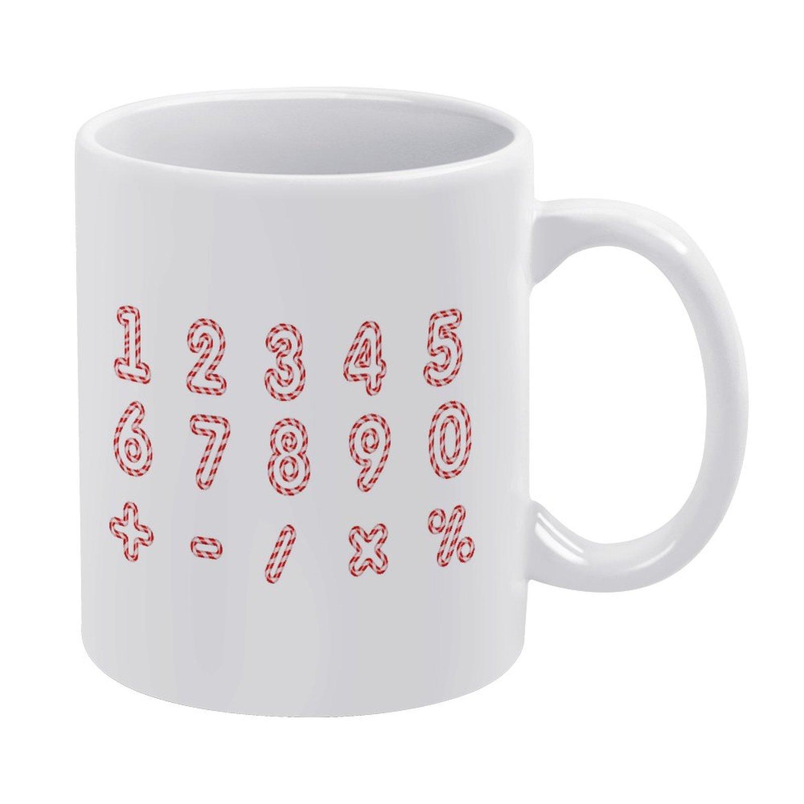 

1 Pack 11oz White Mug Featuring Double-Sided Creative Print Suitable For Home Office Routines And Ideal For Sending Warm Gifts For Any Celebration белый