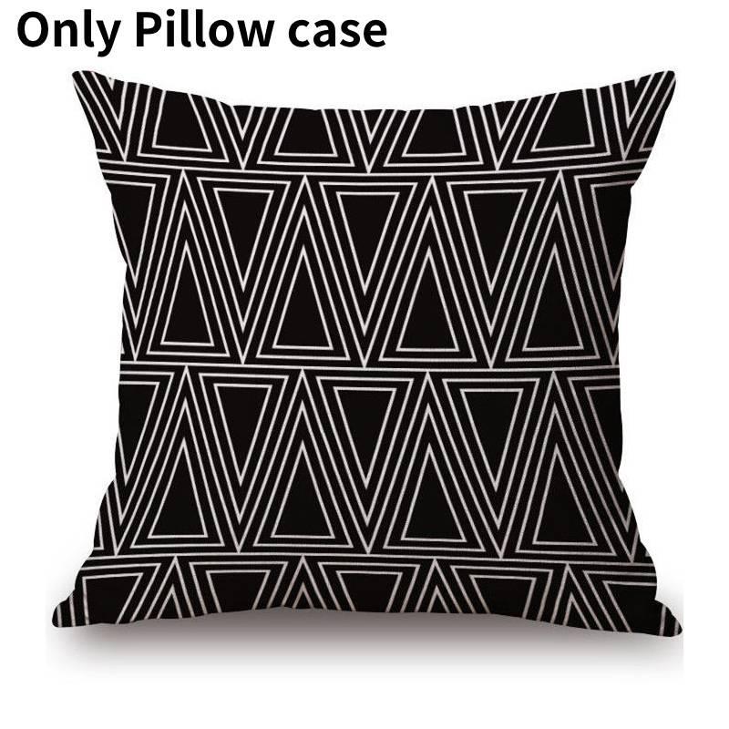 Luxurious Nordic Style Black Letter Digital Print Cushion Cover For Home Decor