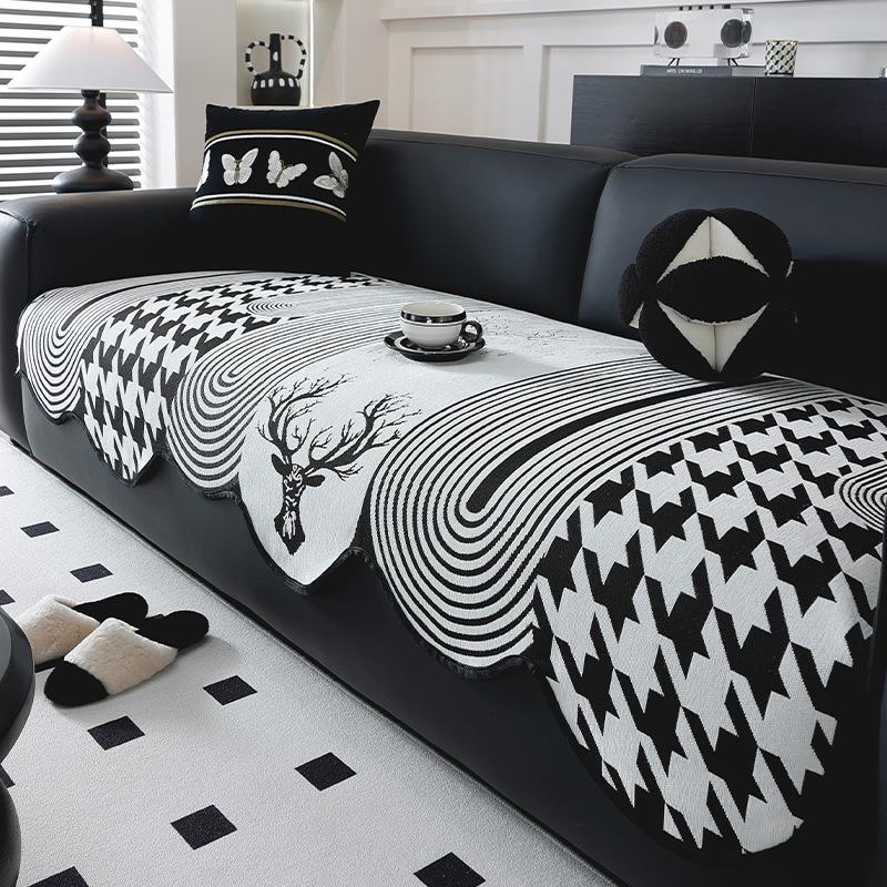 

Special-Shaped Sofa Cushion Universal In All Seasons New Sofa Seat Cushion Non-Slip Straight Row Light Luxury High-End Cover Cloth Towel 90*90cm белый