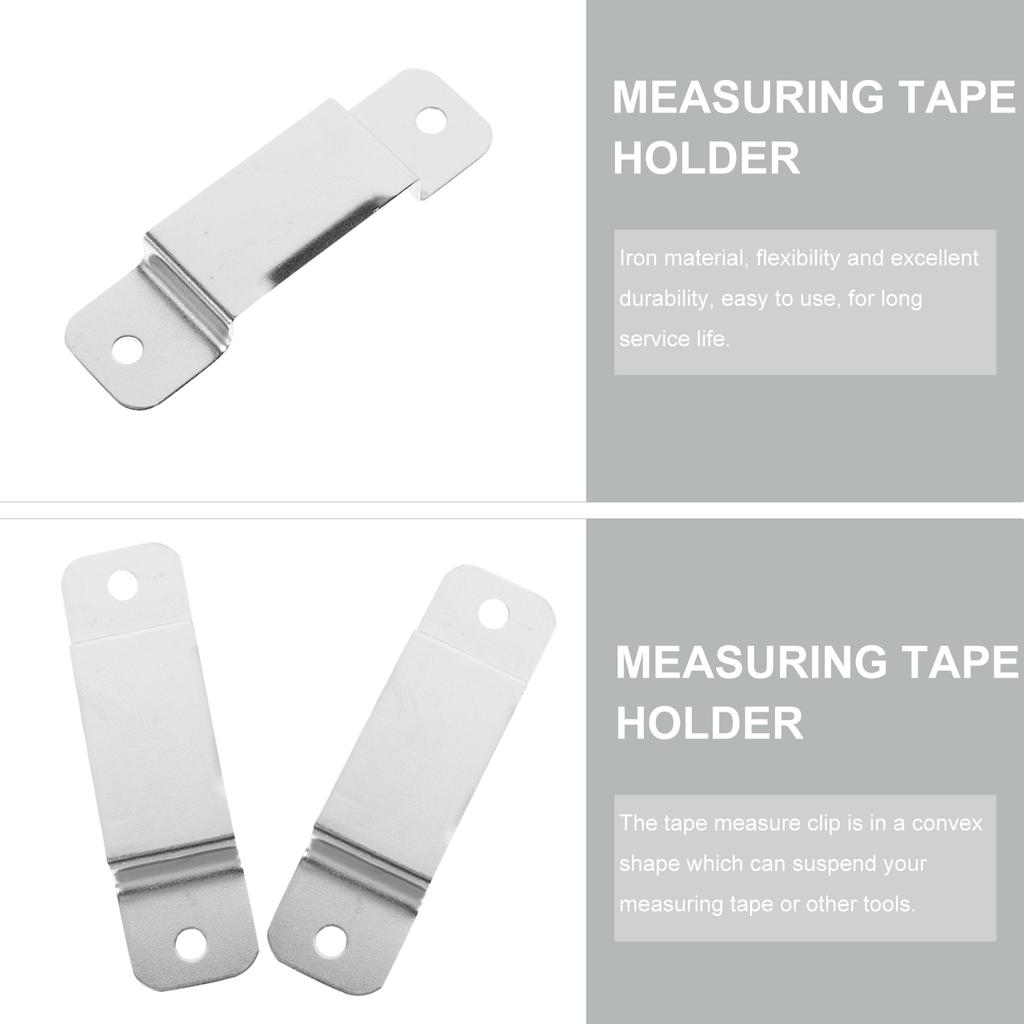 10pcs Tape Measure Holder Clip Wearable Reusable Easy Installation Convex Shape Suspend Tools Tight Fit Tape Measure Holder