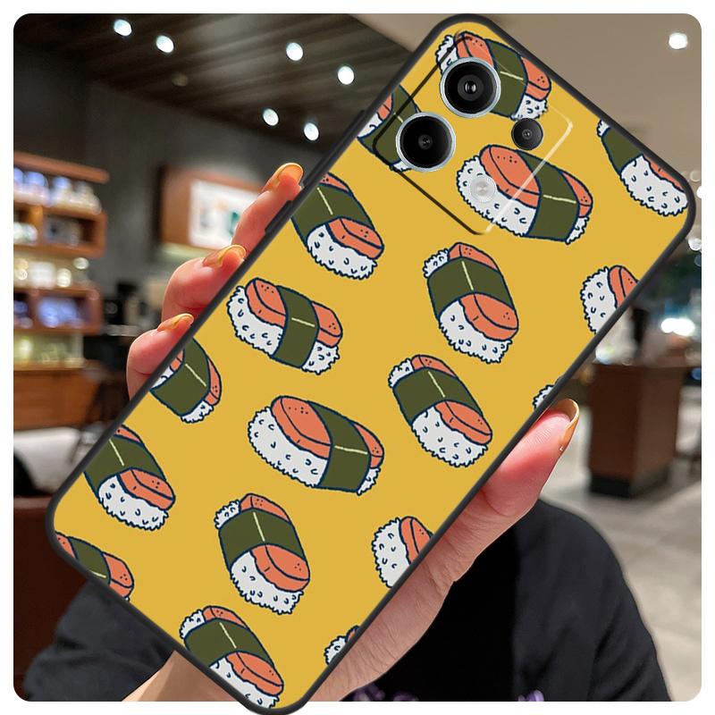 Sushi Food Case For Xiaomi Redmi Note 13 Pro 12 9 10 11 14 Pro 11S 12S Cover For Redmi 14C 10C 12C 13C