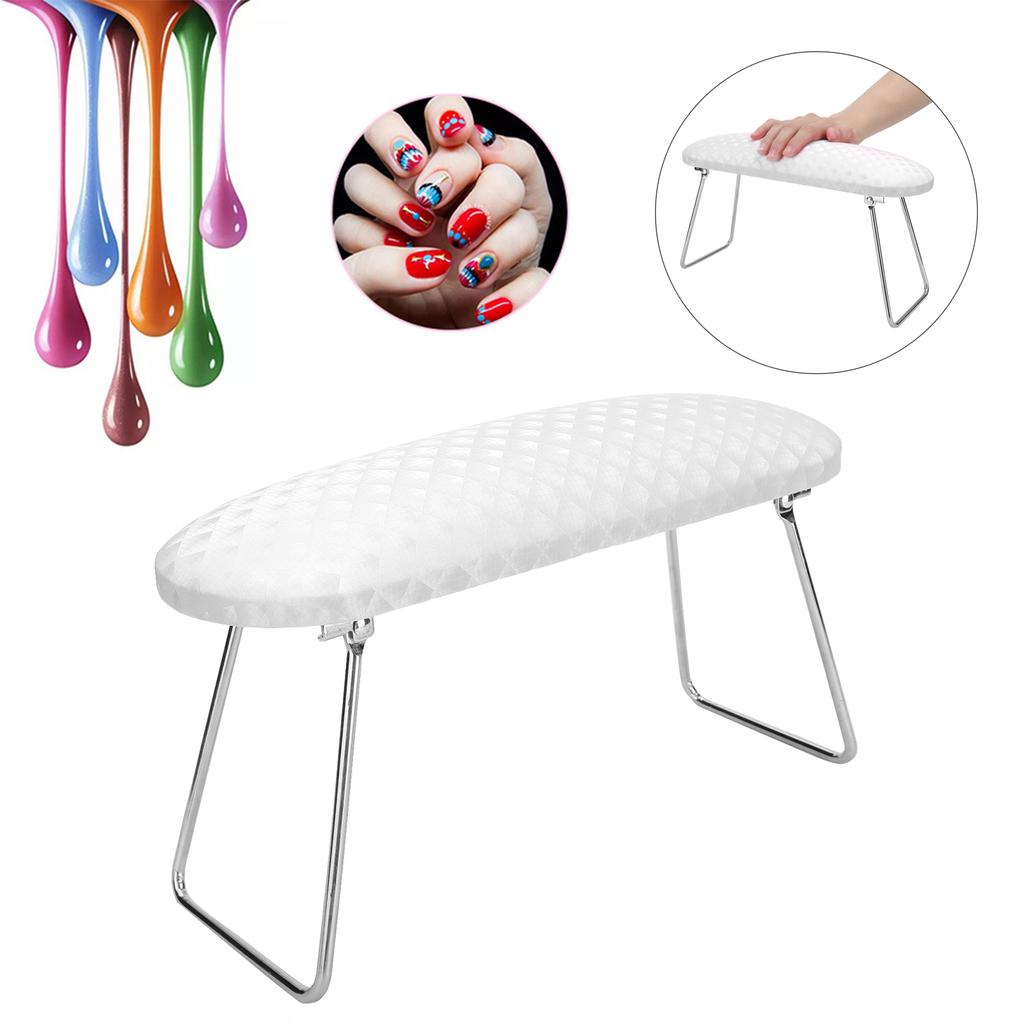 Nail Art Hand Pillow Foldable Manicure Hand Holder Wrist Support Nail Rest CushionWhite