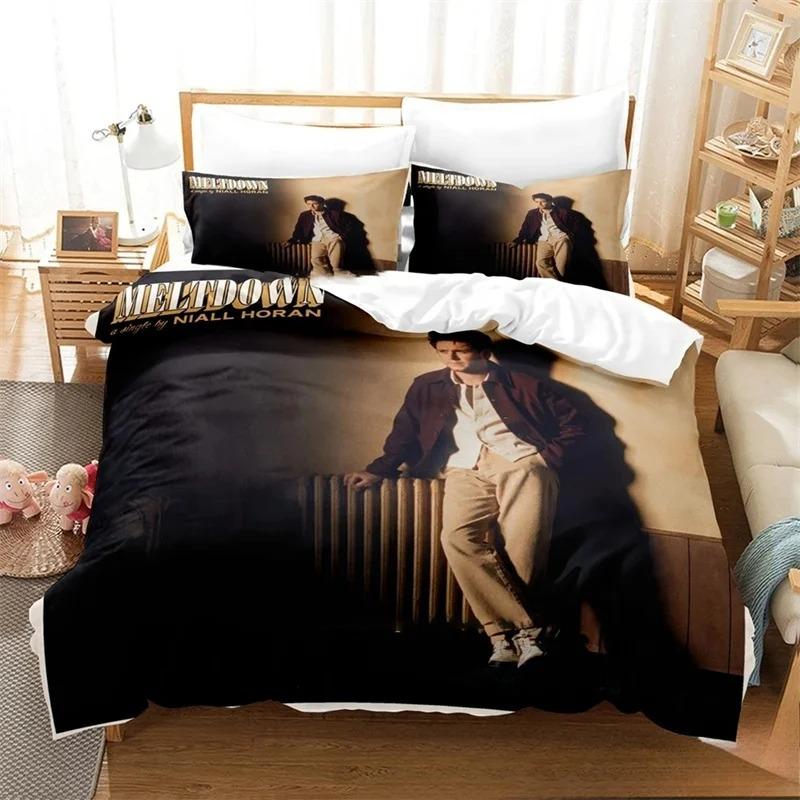 3D Print Niall Horan Bedding Set,Duvet Cover Comforter Bed Set Quilt Cover Pillowcase,King Queen Twin Size Boys Girls Adults