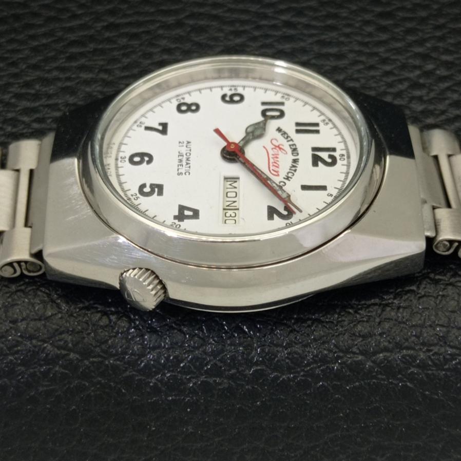 USED WEST END WATCH CO AUTOMATIC 2688 SWISS BOY WHITE DIAL WATCH A427749-2 R1054-a427749