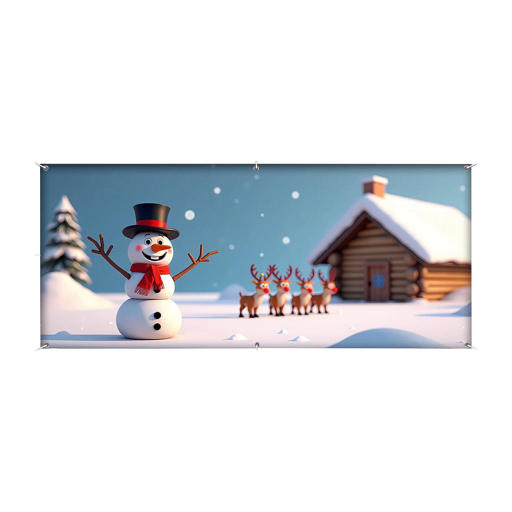 Weihnachtsszene Dekorationen & Festliche Charakter Banner – Feiertagszubehör für Außengaragen