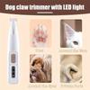 Katze Hund Pfotentrimmer mit LED-Licht Vollständig Wasserdicht Haustierhaartrimmer mit LED-Anzeige Hundehaarschneider für die Fellpflege 18 mm Verbreitete Klinge