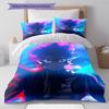 Anime Pattern Bedding Quilt Set Quilt Cover Pillowcase Home Decoration Birthday Gift (1 * Duvet Cover + 2 * Pillowcase, Without Core)