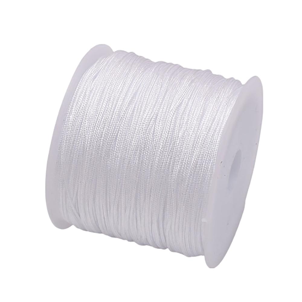 50Yds 0.8mm Crafts Nylon Cord For Jewelry Making Beading Braided Nylon Satin String for Bracelets Rattail Trim Chinese Knot