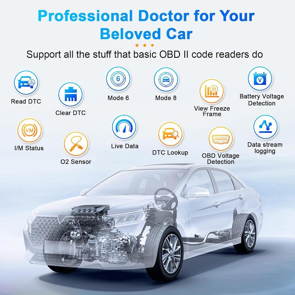 Check Engine Code Reader, Car Diagnostic Scanner, Vehicle Code Reader For Cars And Trucks, OBD 2 Scanner, T200