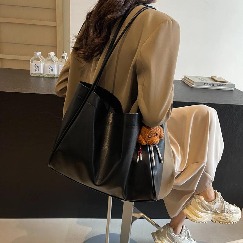 Fashion Interior Compartment Casual Tote Bags Soft Solid Bags for Women  High Quality Soft Zipper PU Women's Handbags