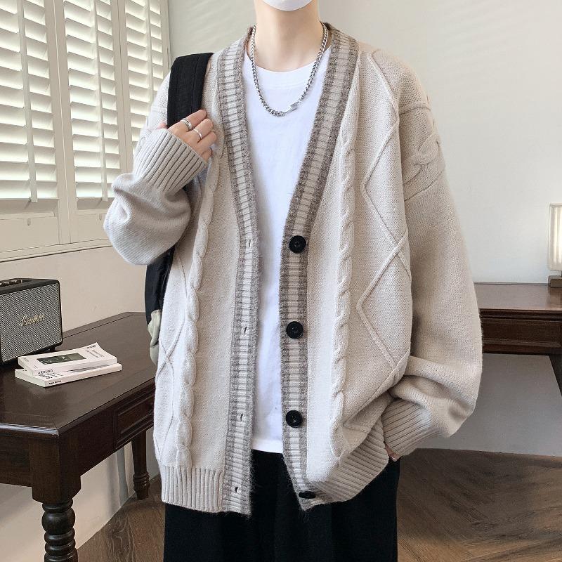 Autumn and Winter British Loose Commuting Knitted Cardigan Retro Warm Sweater Jacket Top