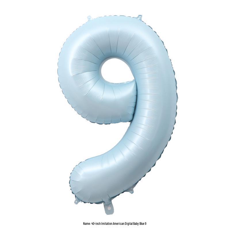 40-Inch Baby Pink & Blue Number Balloons for 100-Day or First Birthday Party Decorations