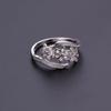 Hecheng Adjustable Diamond Flower Index Ring