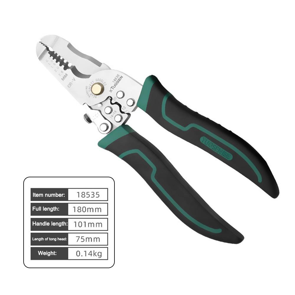High-carbon Steel Wire Stripping Pliers Multifunctional Non-Slip Wire Stripping Tool Hand Tools Comfortable