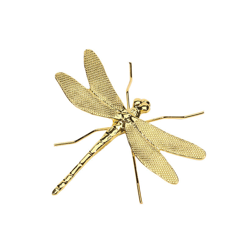 Copper Insect Tea Pet Vintage Dragonfly Figurines Miniatures Desktop Simulation Animal Ornaments Home Decorations