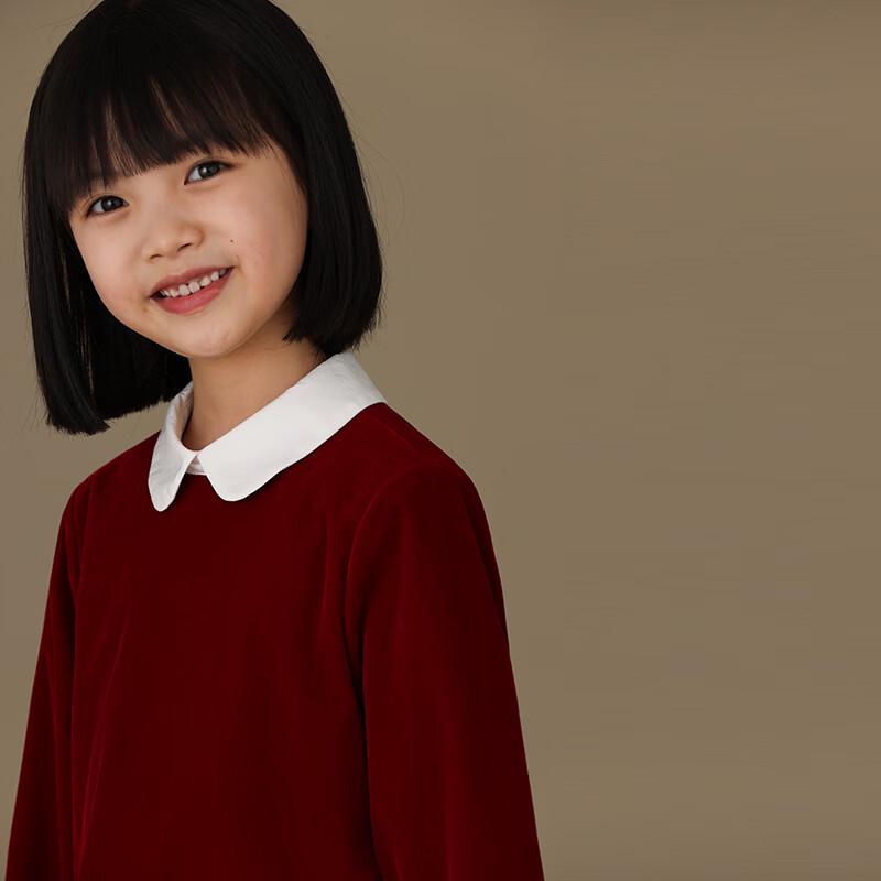 Hachi Girls  Long-Sleeve Pleated Shirt Dress 170