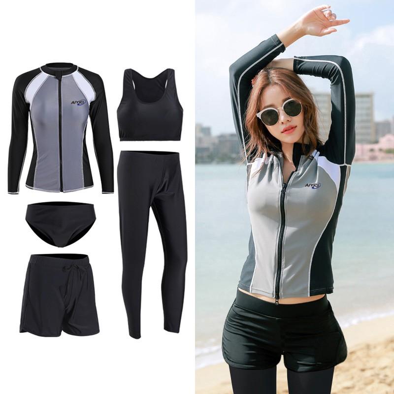 UV Protection Rash Guard Set Men Women Quick Dry Long Sleeve Swimwear Snorkeling Surfing Diving Suit
