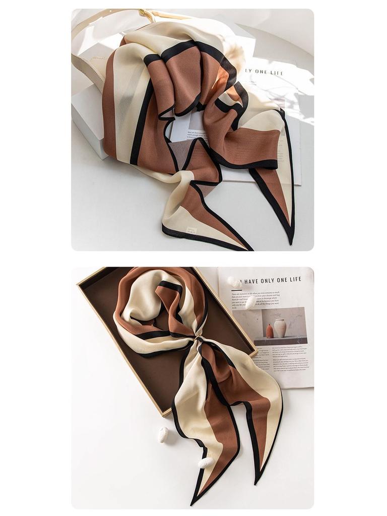 Elegant Women's 100% Mulberry Silk Scarf - Warm, Sun-Protective, Dual-Use Shawl & Neck Warmer