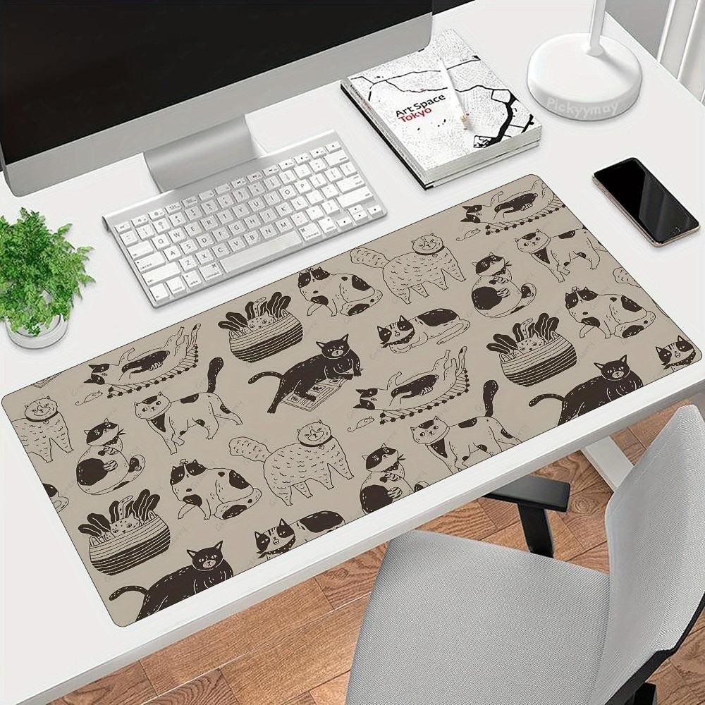 Cute Cat Pattern Largesized Game Table Mat Antislip Design Alfombrilla Ratn Love And Deepspace Tapis De Souris Xxl