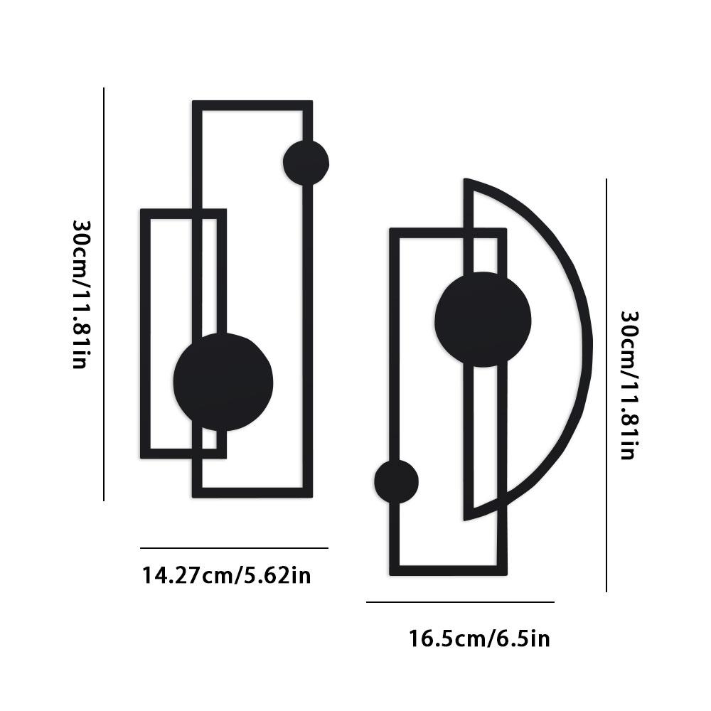 DDPNKL 2pcs/set Metal Wall Decor, Metal Wall Art Minimalist,Wall Art Abstract Metal Hollow Vertical Decorations, Wall Sculptures