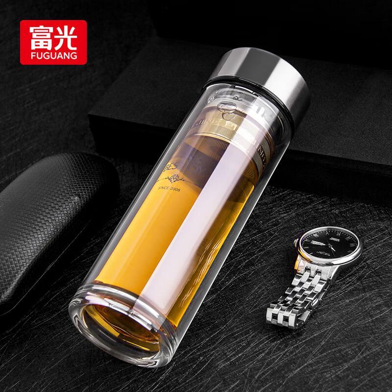 Fuguang Shixi Double-Layer Glass Tea Infuser Bottle