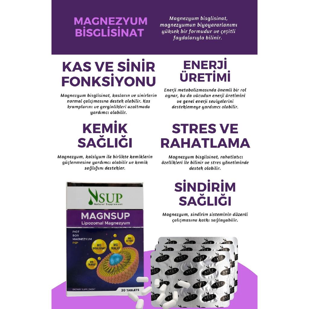 Mag Magnesium Complex: Malat, Citrat, Taurat und Bisglycinat – 30 Tabletten | Optimaler Support