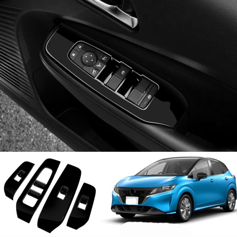 RHD For Nissan Note E13    ABS  door armrest window lift button switch cover glass control panle trim accessoires