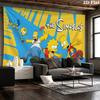 The Simpsons Wall Tapestry Aesthetic Wall Hanging Printed Fabric Blanket Decorative Tapestries for Bedroom Living Room Home Decor