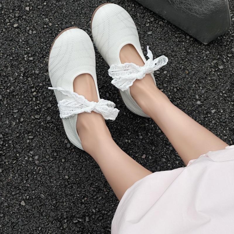 Ballet style bow shallow mouth Mary Jane shoes women's new comfortable and light fashion versatile flat bottom