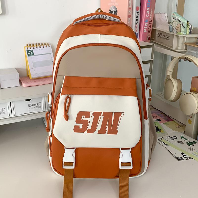 

Children s Schoolbags Elementary School Students Junior High School Students Contrasting Color Large Capacity Backpack