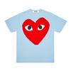 Popolare nuova versione giapponese di T-shirt per coppie Kawaku amore uomini e donne con la stessa stampa a maniche corte CDG gioca Baoling