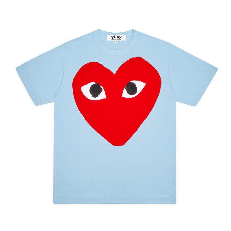 Popolare nuova versione giapponese di T-shirt per coppie Kawaku amore uomini e donne con la stessa stampa a maniche corte CDG gioca Baoling