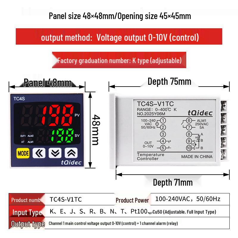 Taiquan TC4S Digitaler Temperaturregler mit intelligenter PID-Anpassung