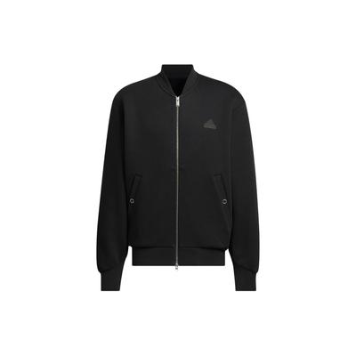 Spacer Bomber Jacket Solid Color Loose Fit Flight Sports Casual Jacket Men Jacket Black JJ3798