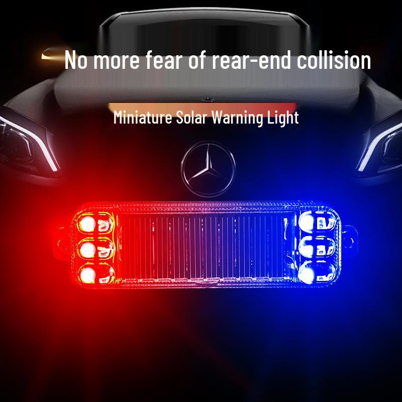 Solar-Powered Wireless Motorcycle & Electric Car Anti-Rear-End Warning Light