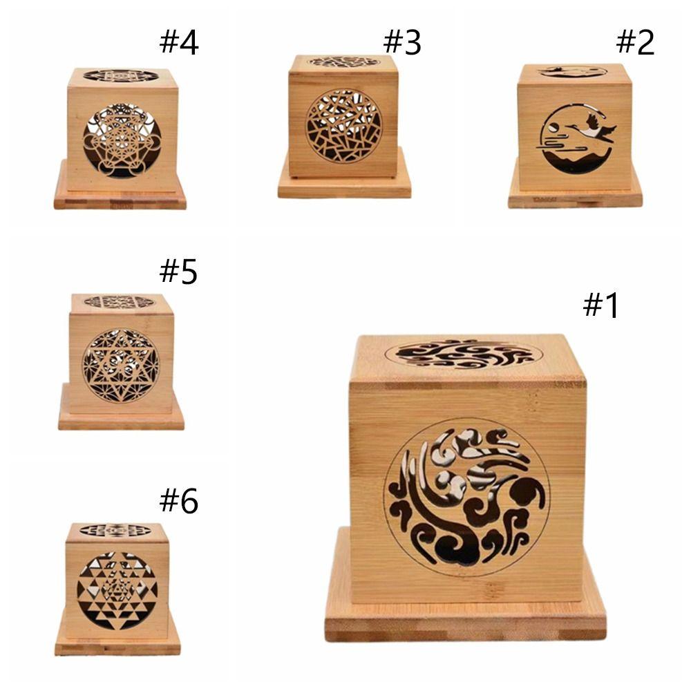 Anti-Scald Aromatherapy Box Bamboo Sage Incense Box Creative Mosquito Incense Rack  Yoga Room