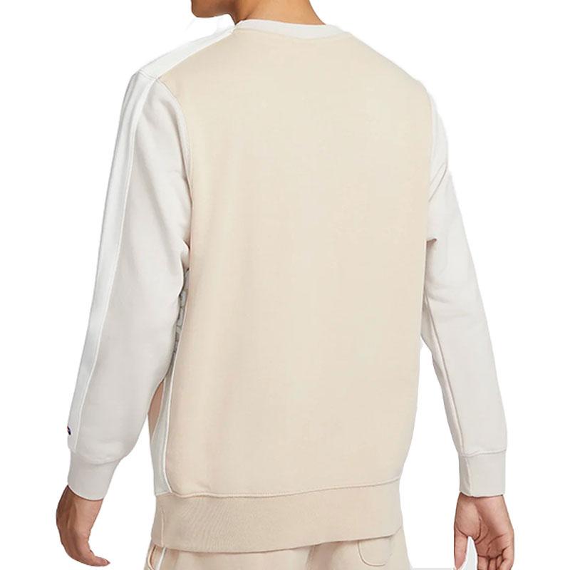 Nike Logo Casual Crew Neck Long Sleeve Sweatshirt Men Sweatshirt Beige HQ4949-126