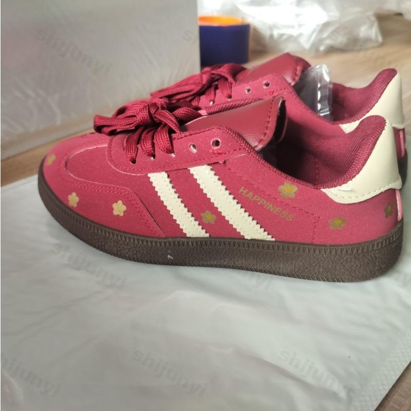 

Женские повседневные кроссовки для улицы на шнуровке, спортивная обувь, 2025 весна, дизайнерские полосатые корейские туфли с круглым носком, вулканизированная обувь, Tenis De Mujer 40 красный