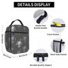 Cartoon Graues Kätzchen Muster Isolierte Lunchtasche für Damen Kinder Auslaufsichere Lebensmittelboxen Thermische Lunchbox Tragetasche
