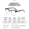 Men Retro Anti-Blue Light Glasses Classic Vintage Half Frames Anti Blue Light Blocking Computer Eyeglasses For Women Accessory